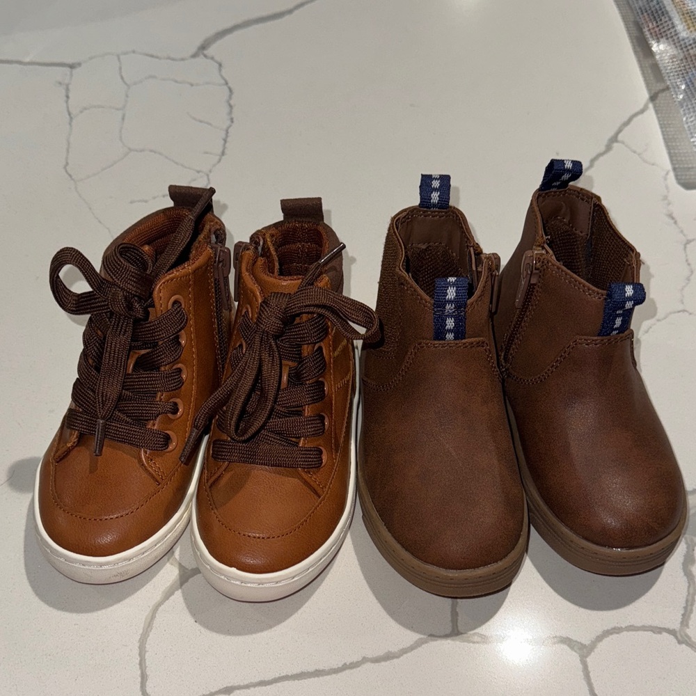 Cat & Jack Kids Brown Casual Boots Duo